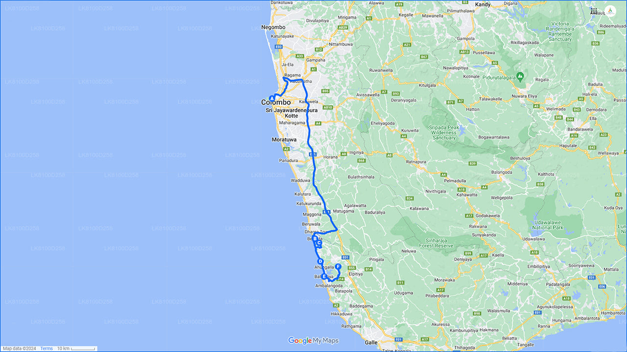 从科伦坡港出发的本托塔城市之旅