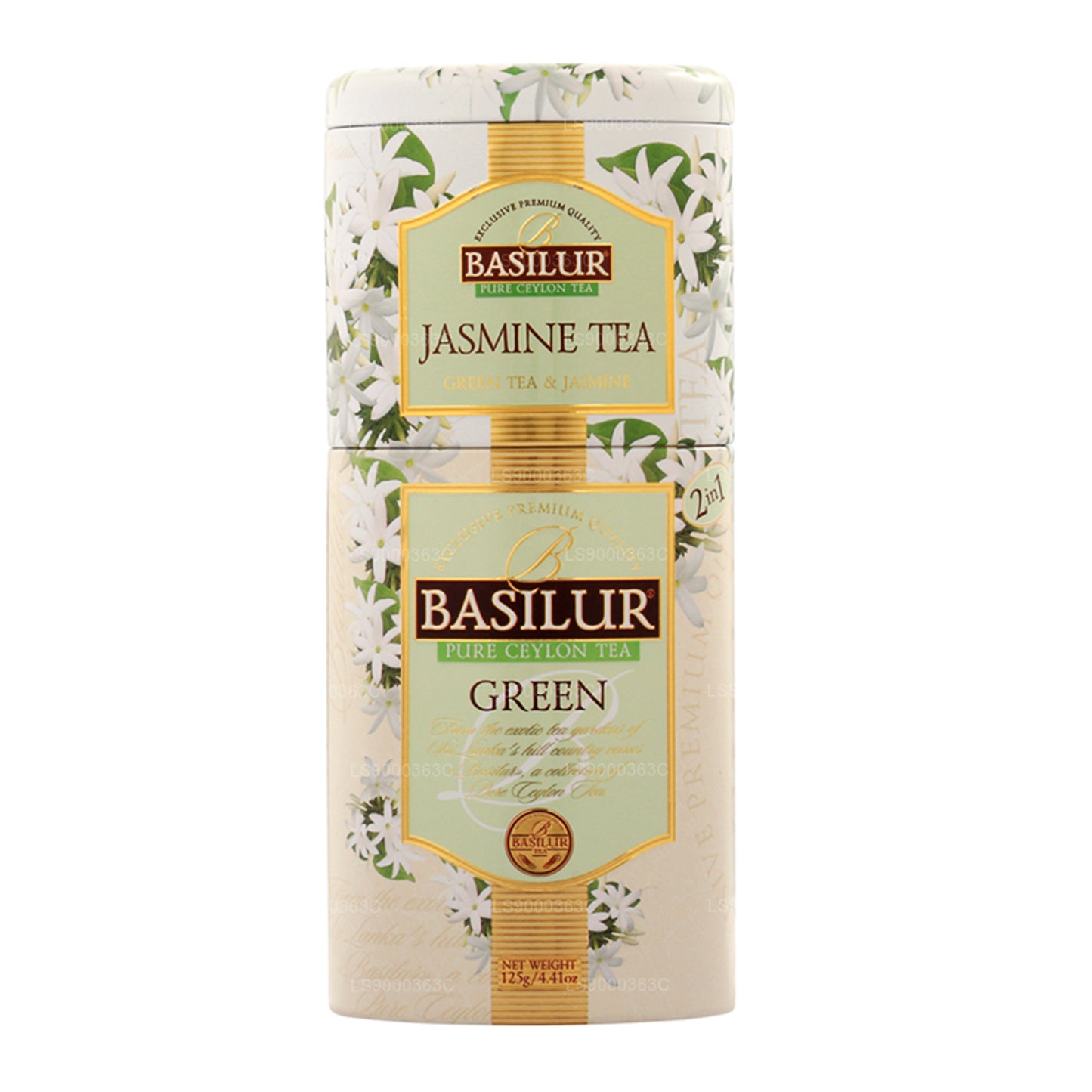 Basilur 水果和花 “茉莉花茶/绿茶”(125 克)Caddy