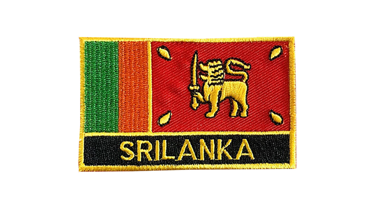 Sri Lankan National Flag Fabric Badge (Design B)