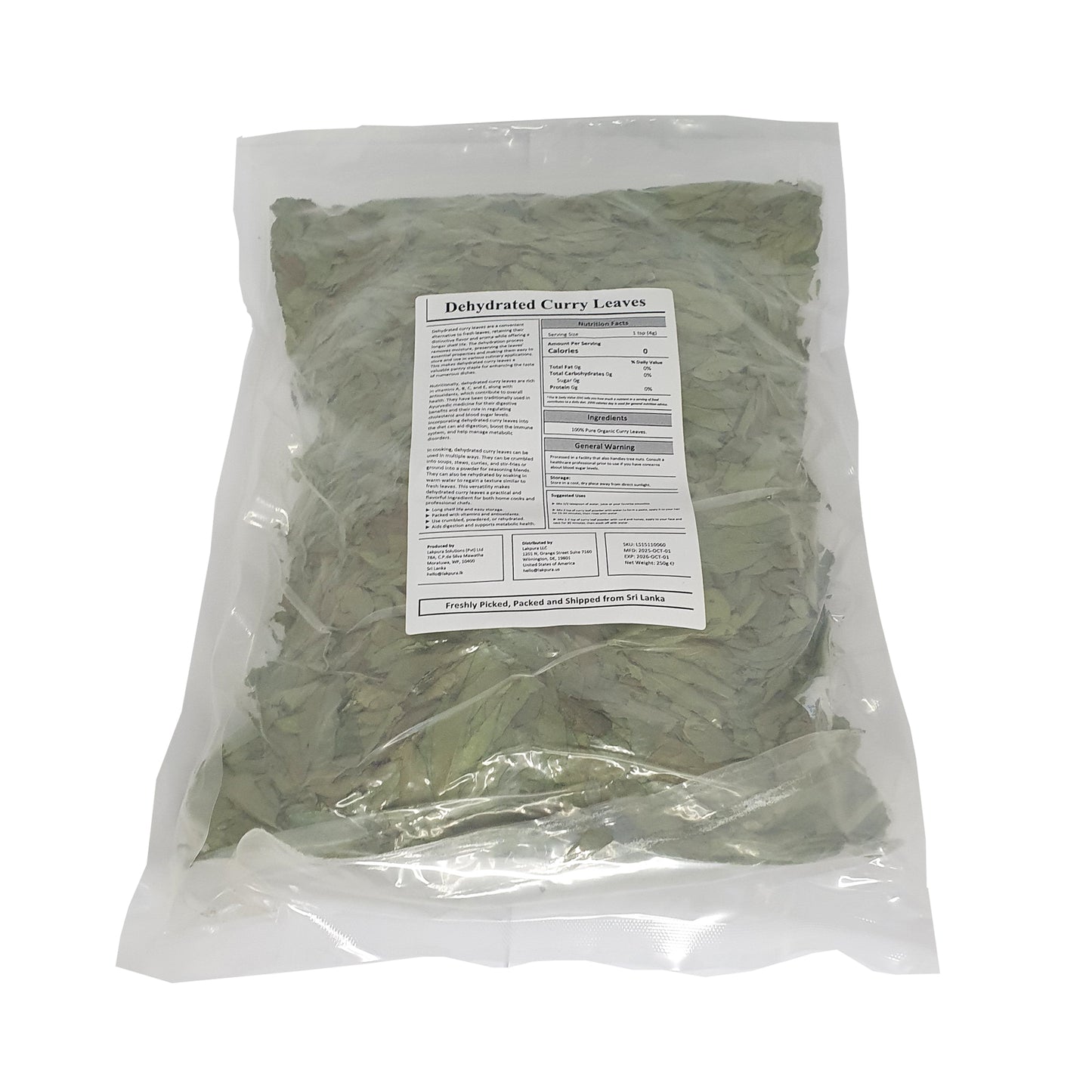 Lakpura® 脱水咖喱叶