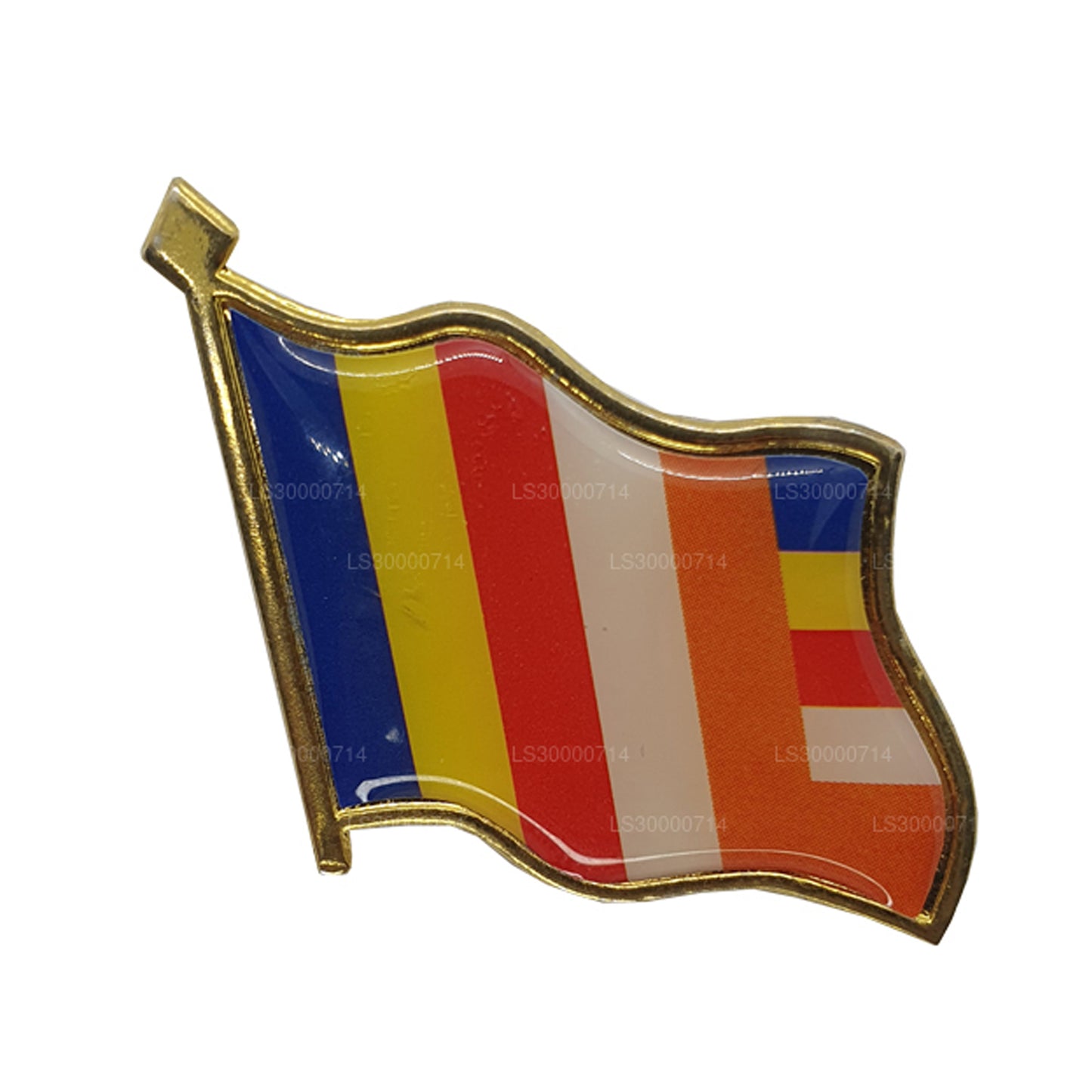 Sri Lankan Buddhist Flag Lapel Pin