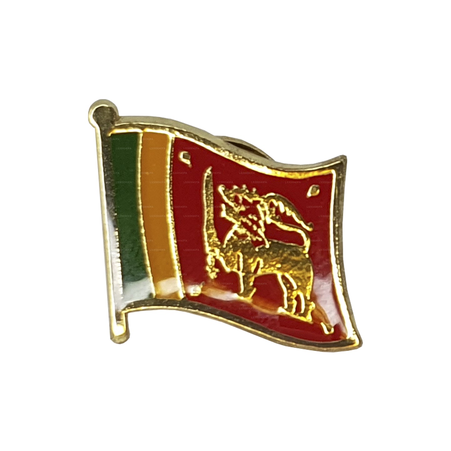 Sri Lankan National Flag Lapel Pin (Design D) (1cm X 1cm)