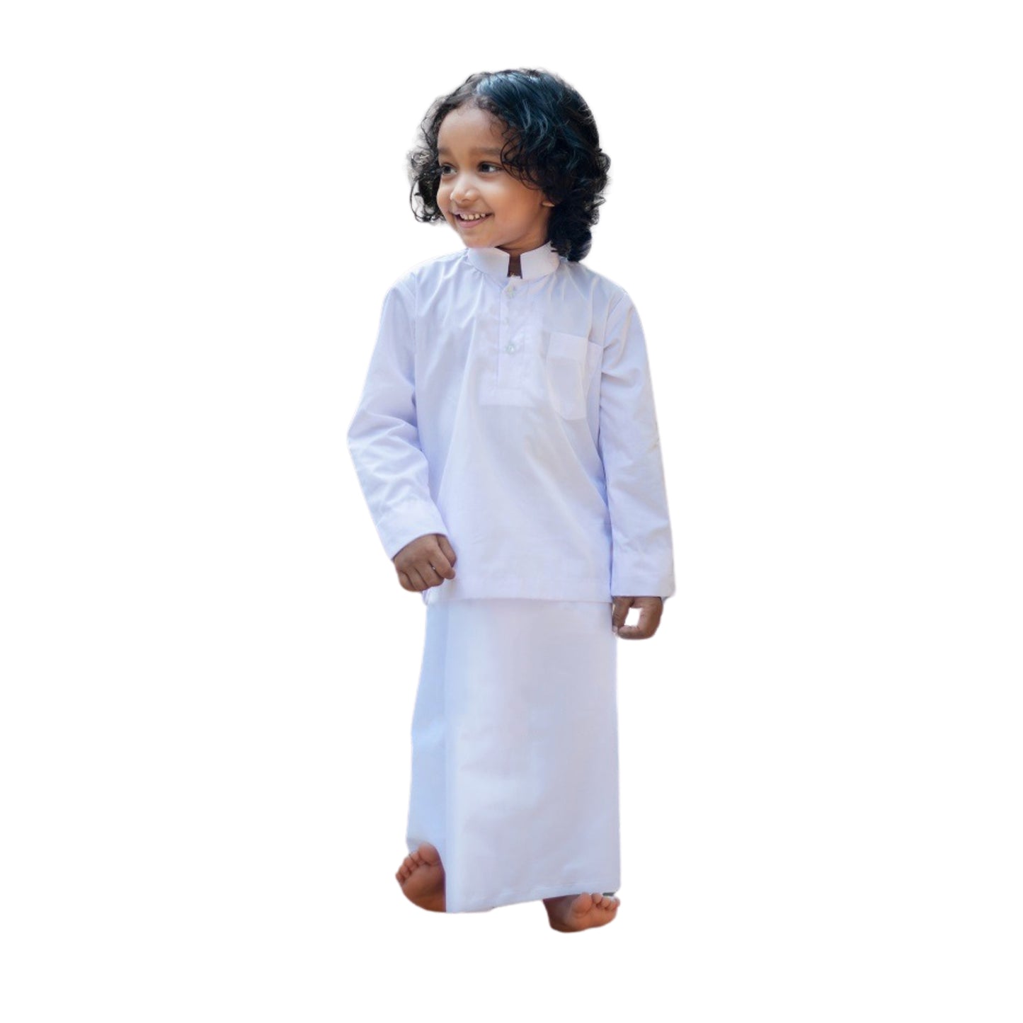 Lakpura Kids White National Kit / Ethnic Wear (Design KL101)