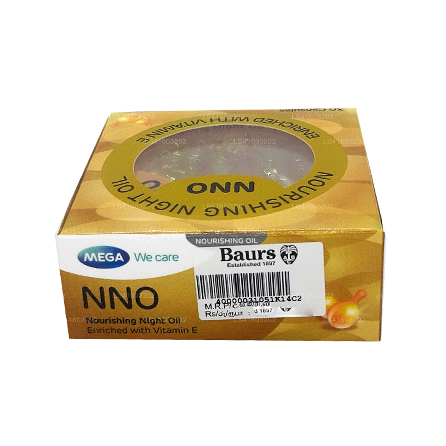 NNO 含有维生素 E 和荷荷巴油的滋养晚间油（30 粒）