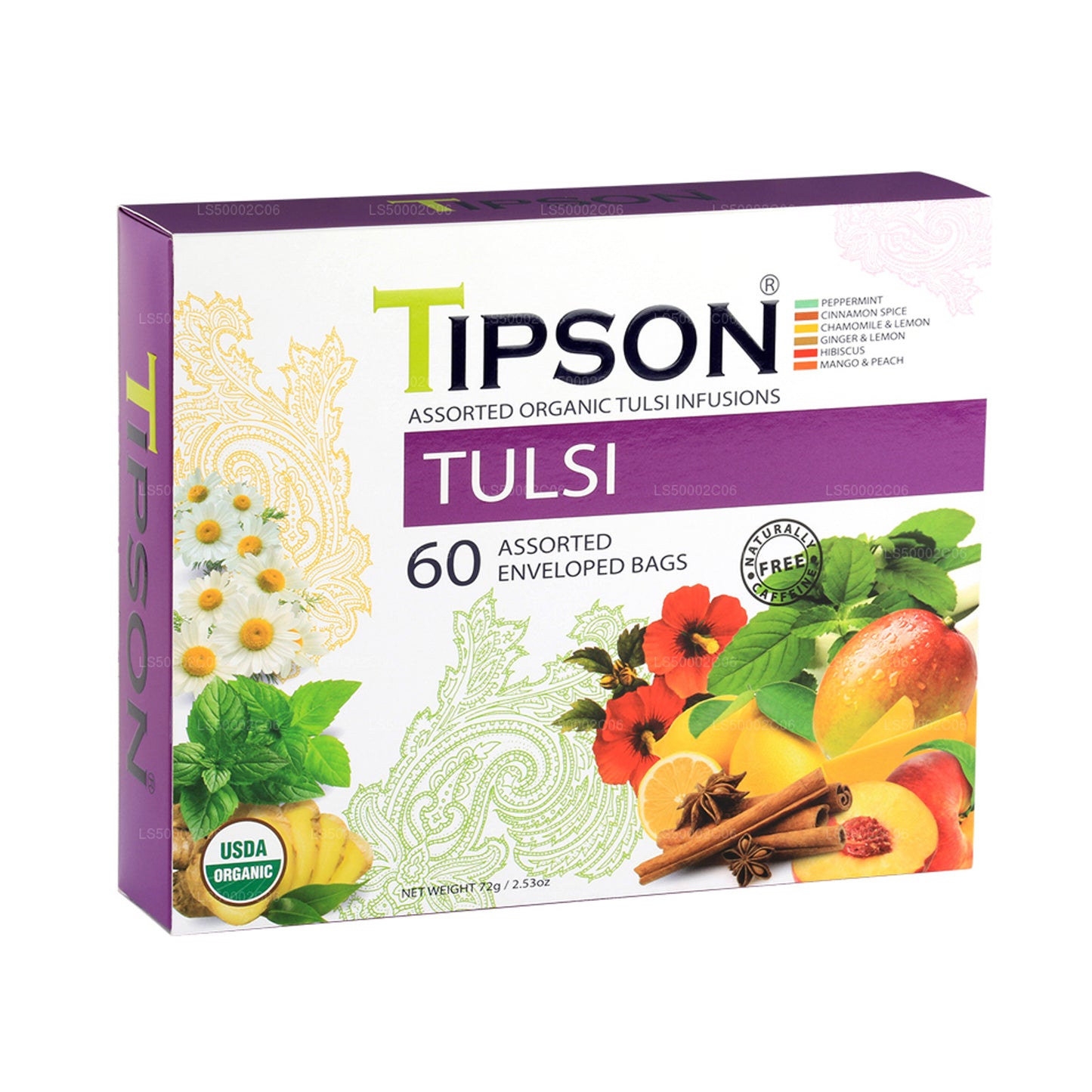 Tipson Tea Organic Tulsi Assorted (72g)