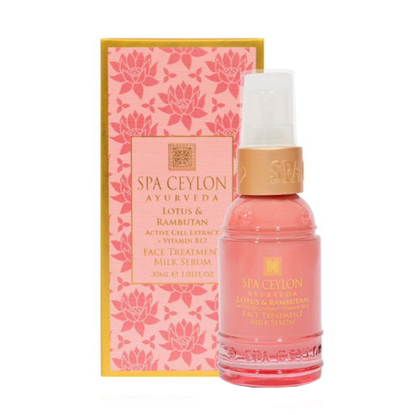 Spa Ceylon Lotus & Rambutan Active Cell Extract + Vitamin B12 Face Treatment Milk Serum (30ml)