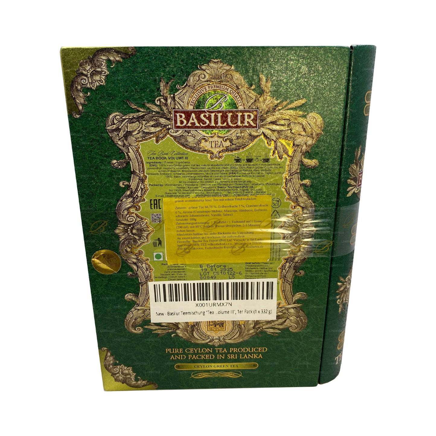 Basilur Tea Book “茶书第三卷-绿色” (100g) Caddy