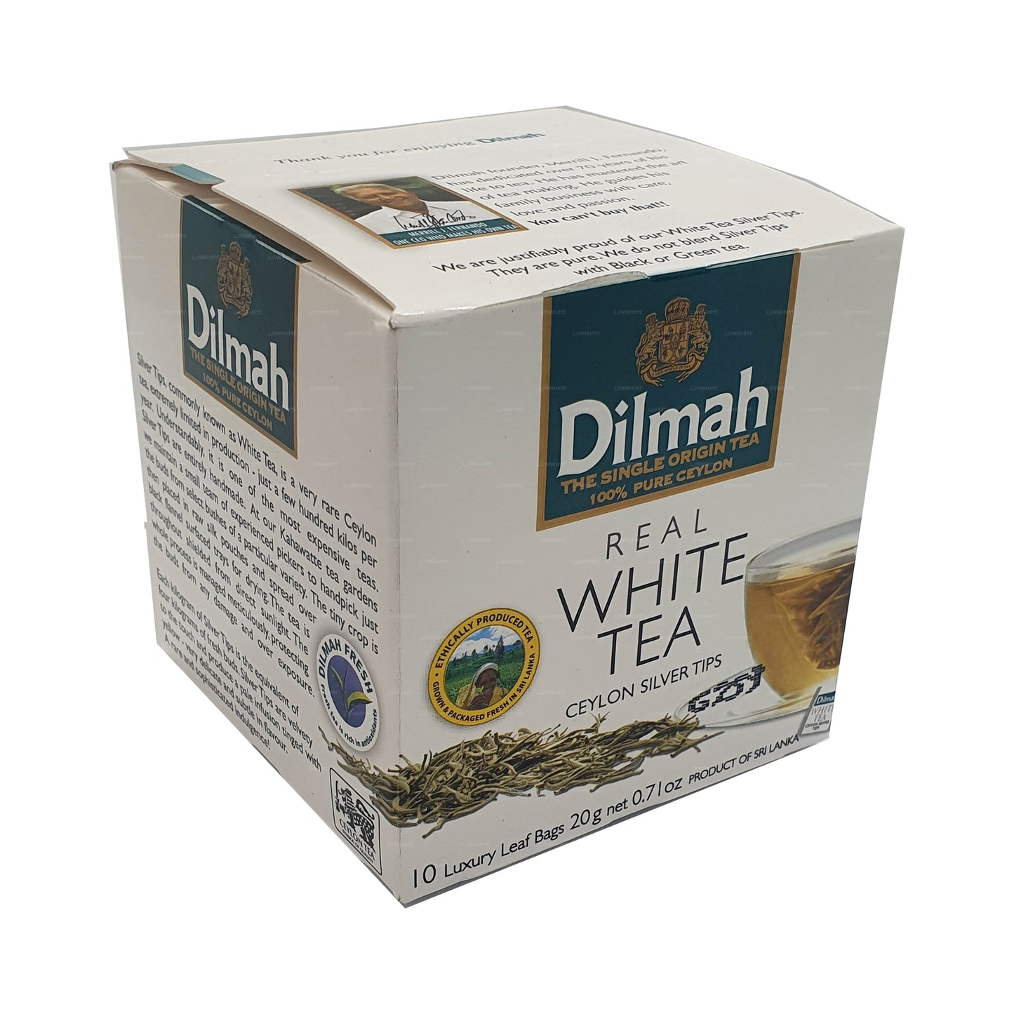 Dilmah Real White Tea 锡兰 Silver Tips (20g) 10 个茶包