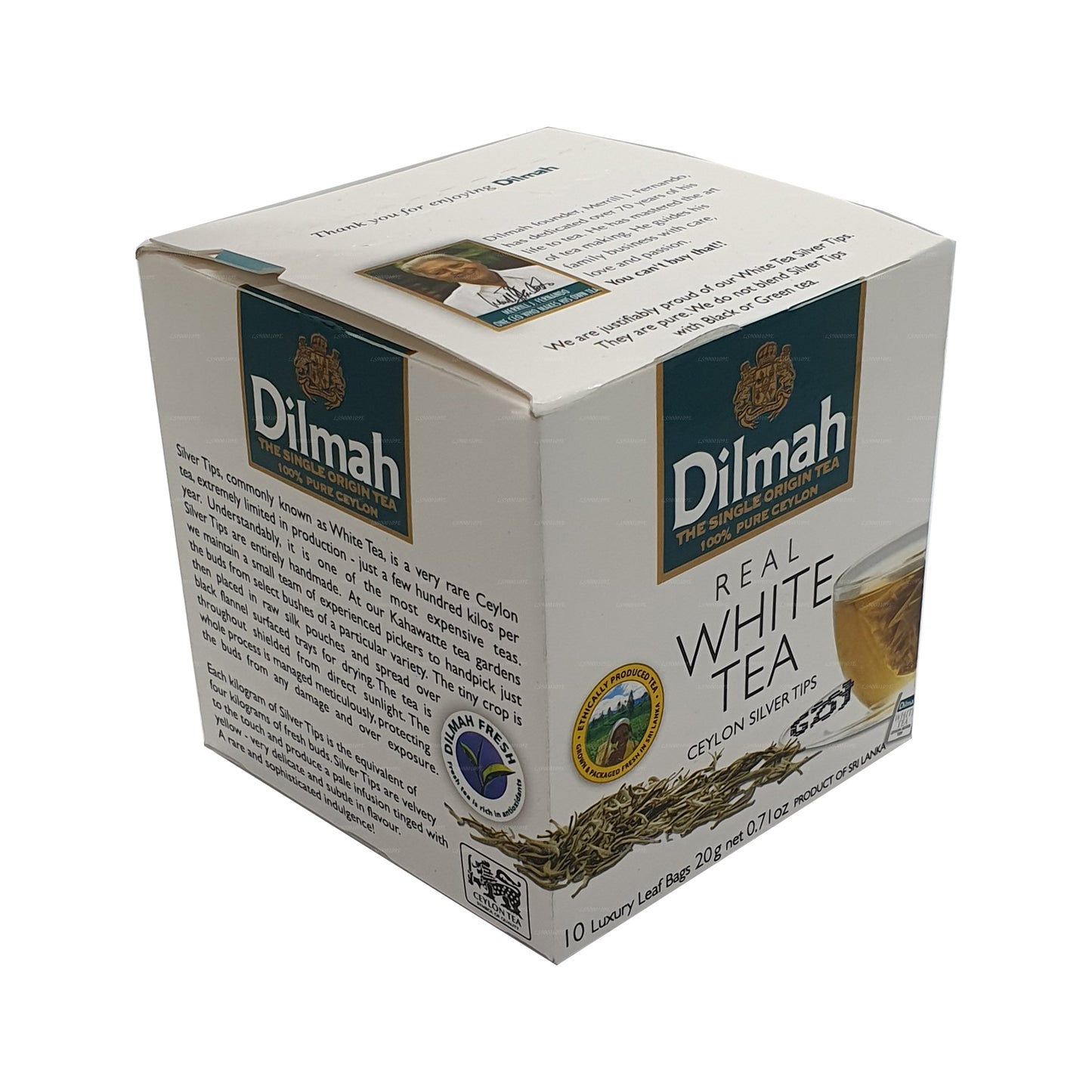 Dilmah Real White Tea 锡兰 Silver Tips (20g) 10 个茶包