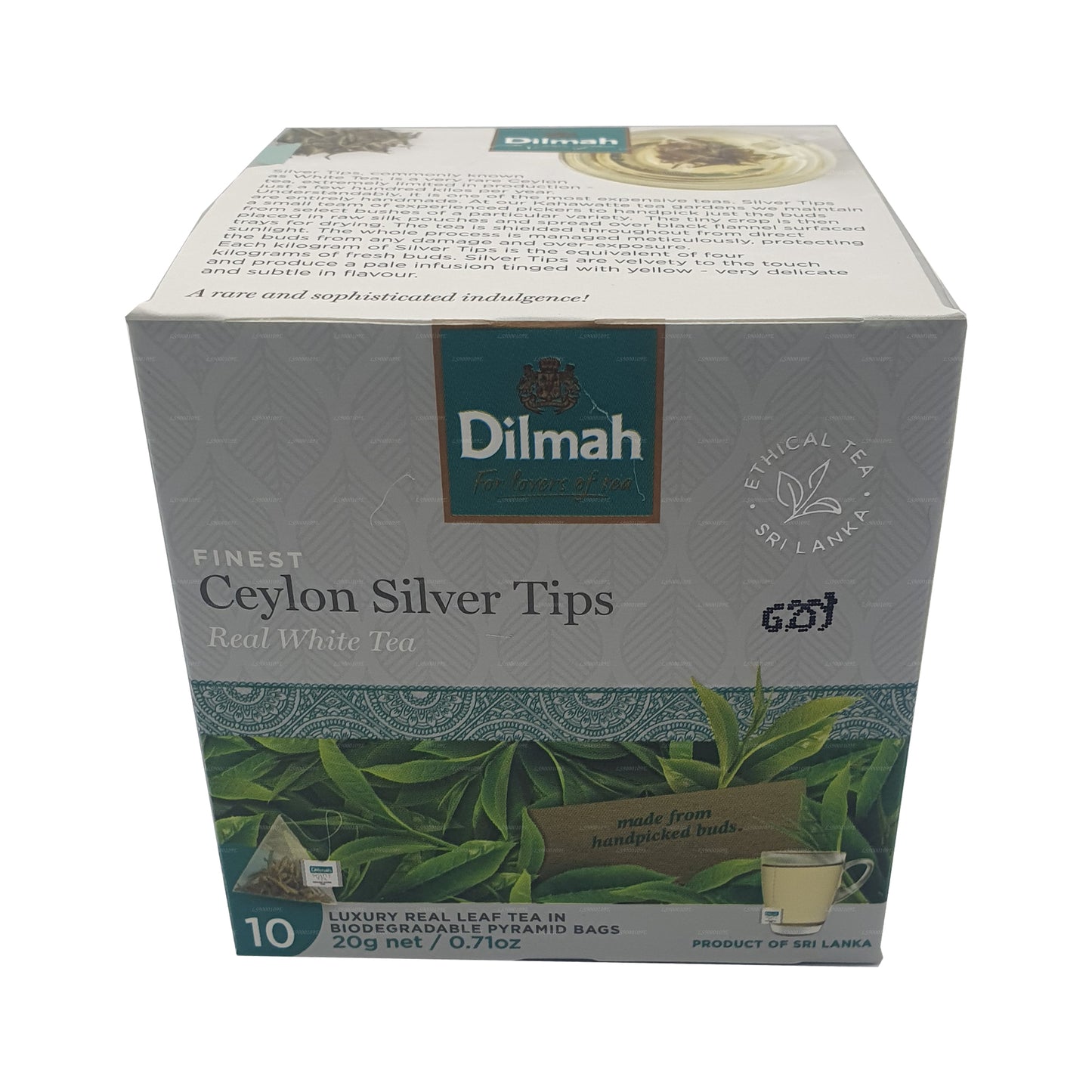 Dilmah Real White Tea 锡兰 Silver Tips (20g) 10 个茶包