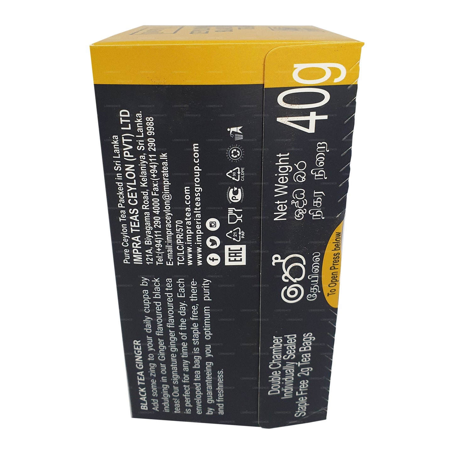 Impra Ginger 铝箔包 (40g) 20 个茶包