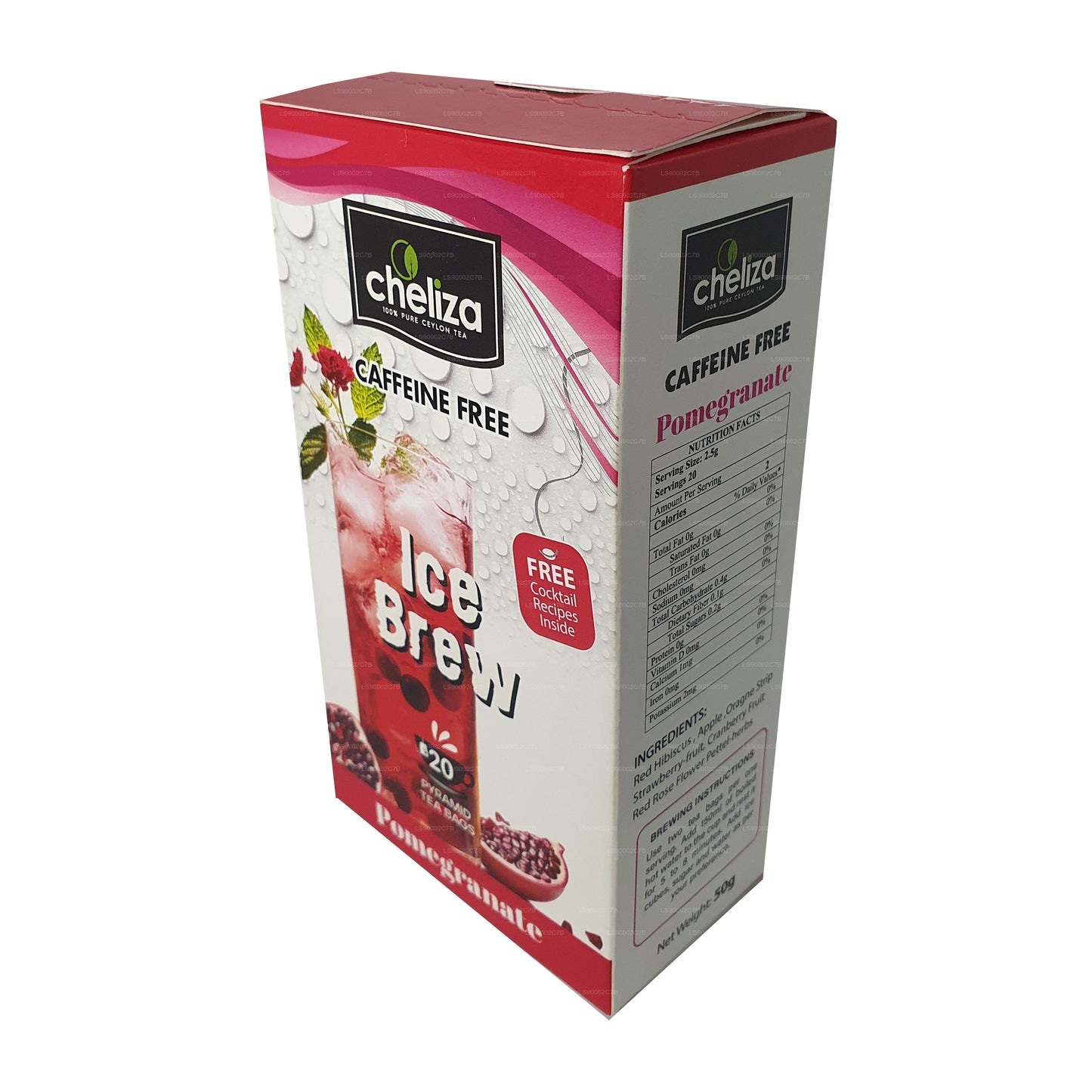 Cheliza Ice Brew Pomegranate Flavoerd Tea (50g) 20 Tea Bags