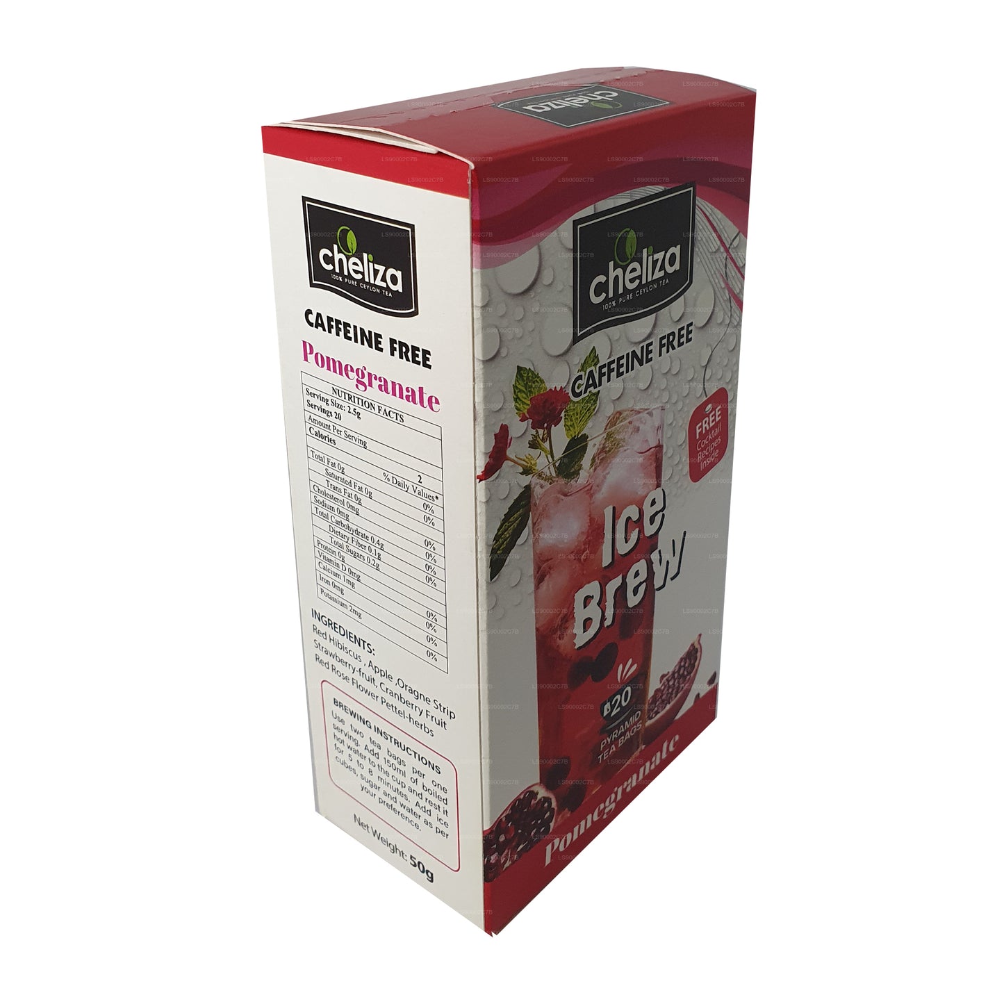 Cheliza Ice Brew Pomegranate Flavoerd Tea (50g) 20 Tea Bags