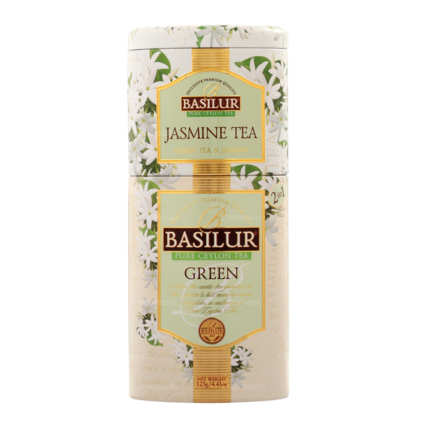 Basilur 水果和花 “茉莉花茶/绿茶”（125 克）Caddy