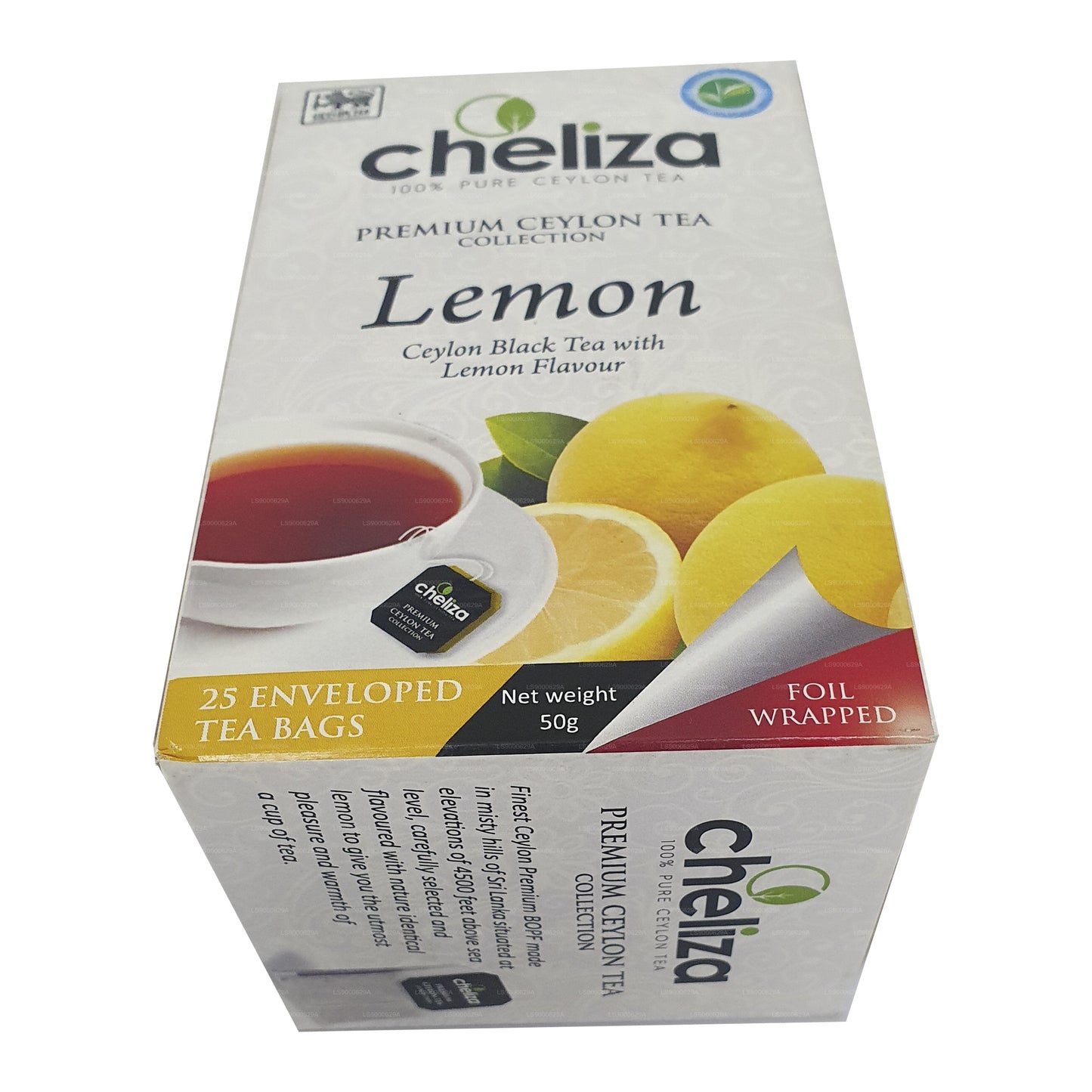 Cheliza Ceylon Black Tea with Lemon Flavour (50g) 25 Tea Bags