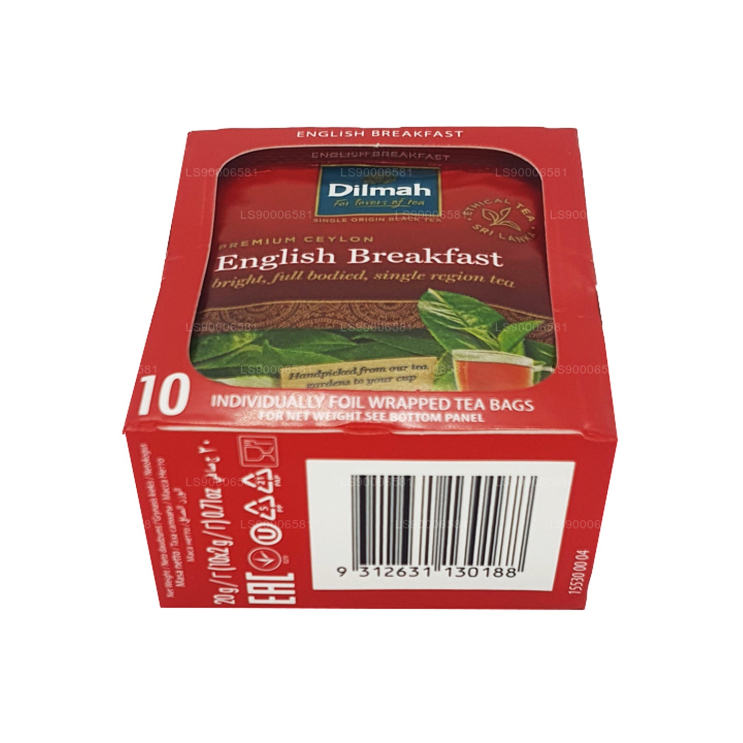 Dilmah 英式早餐茶 (20g) 10 个单独铝箔包装的茶包