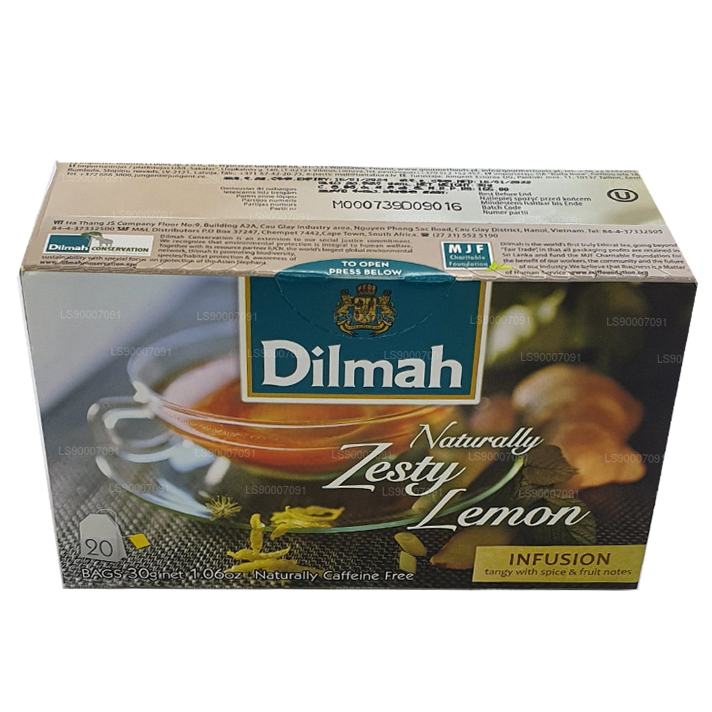 Dilmah Naturally Zesty 柠檬 (30g) 20 个茶包