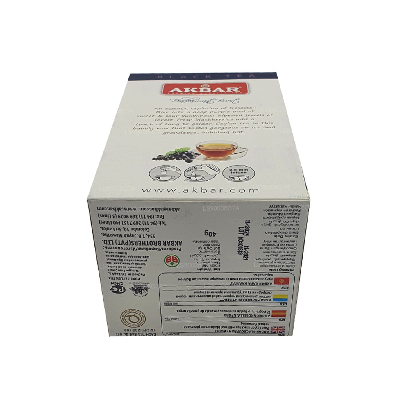 Akbar Blackcurrant Burst (40g) 20 个铝箔茶包