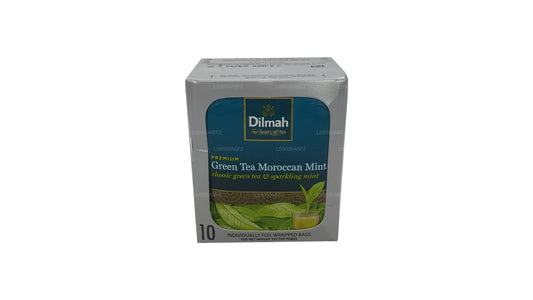 Dilmah 优质摩洛哥薄荷绿茶 (20 克) 独立铝箔包装 10 袋茶包