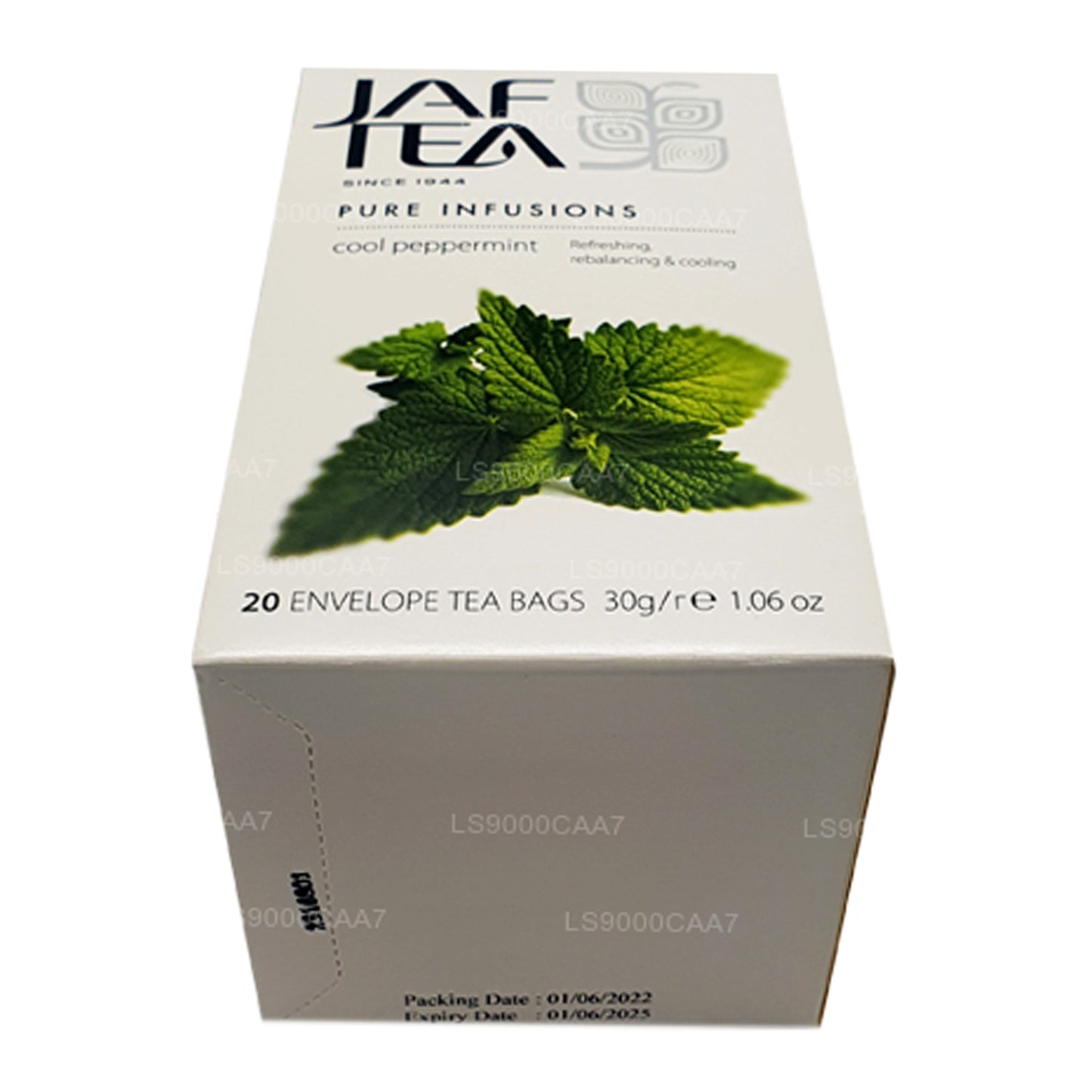 Jaf Tea Pure Infusions Collection Cool Peppermint 铝箔信封茶包 (30g