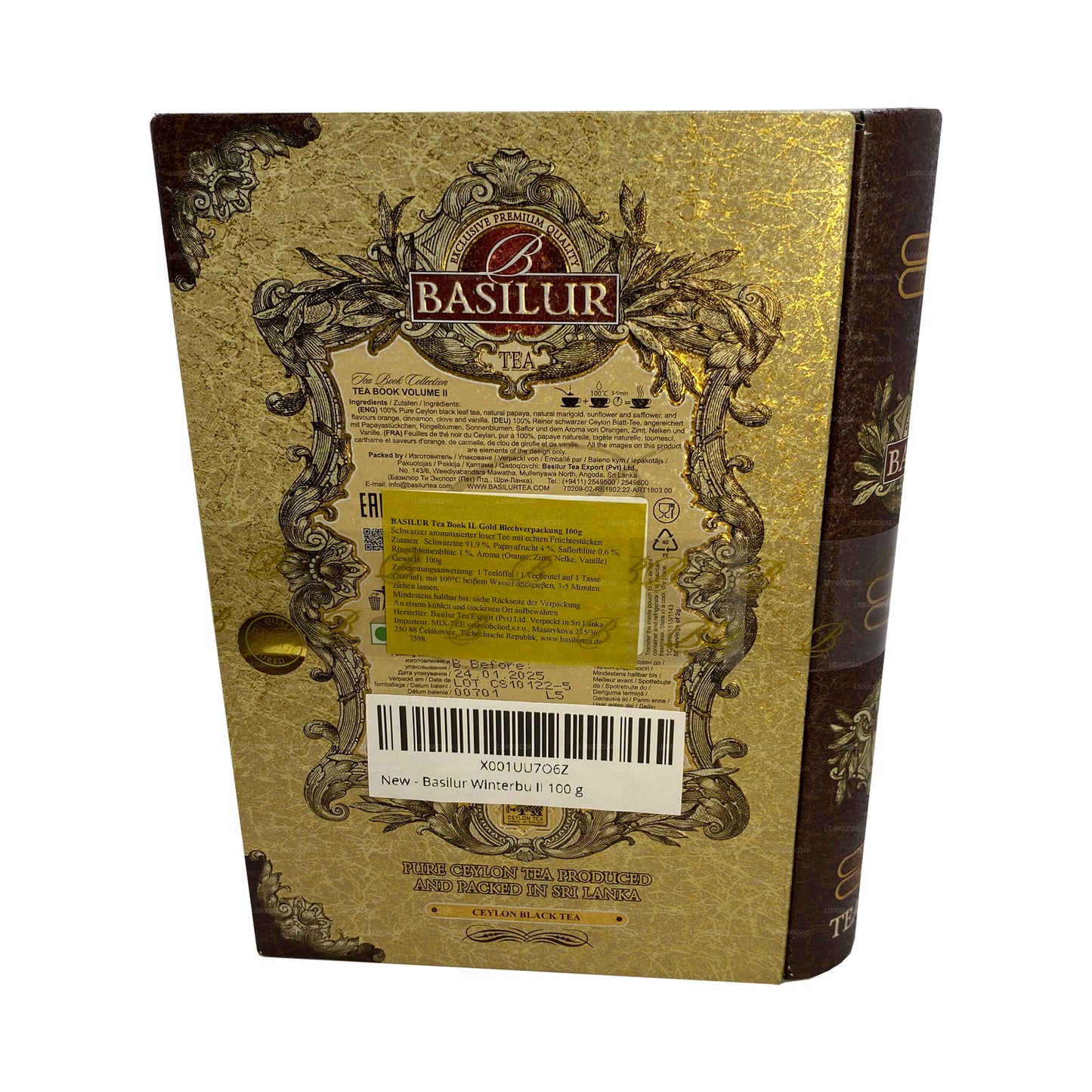 Basilur Tea Book “茶书第二卷-金色” (100g) Caddy