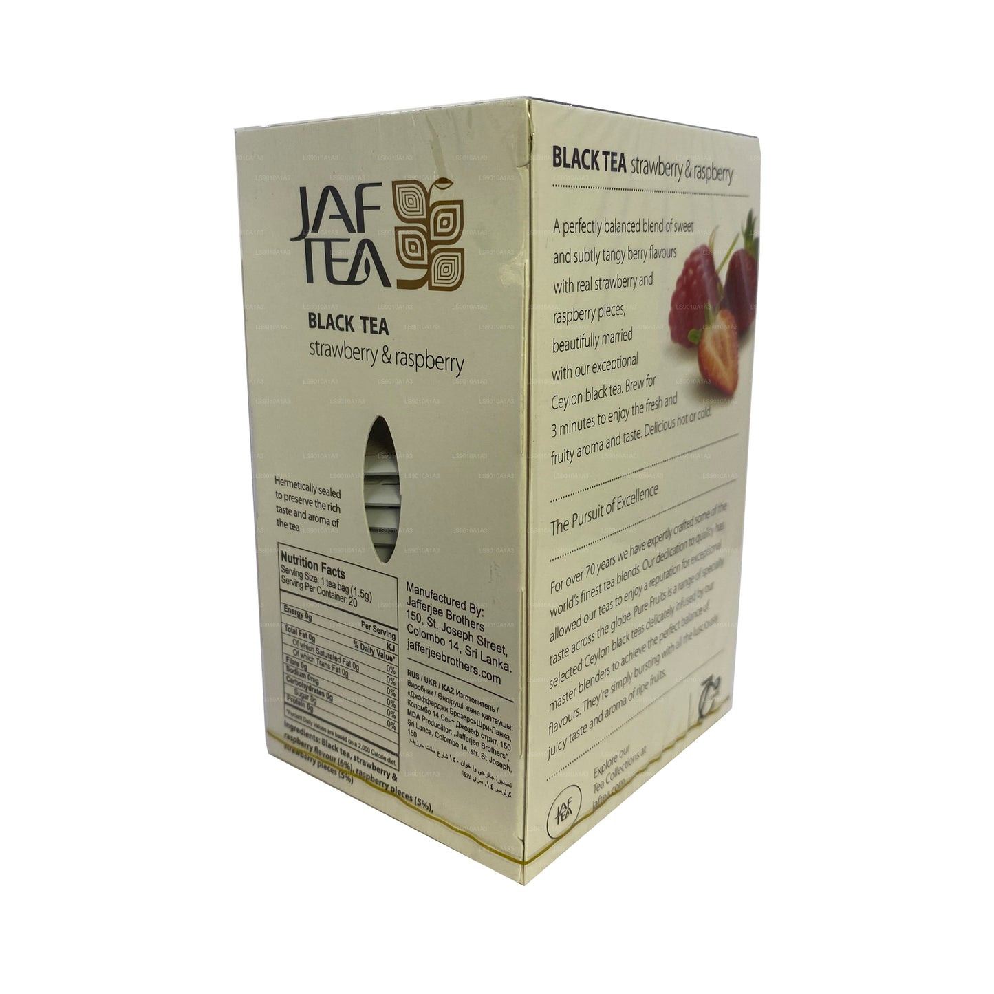 Jaf Tea Pure Fruits Collection 红茶草莓和覆盆子 (30g) 20 个茶包