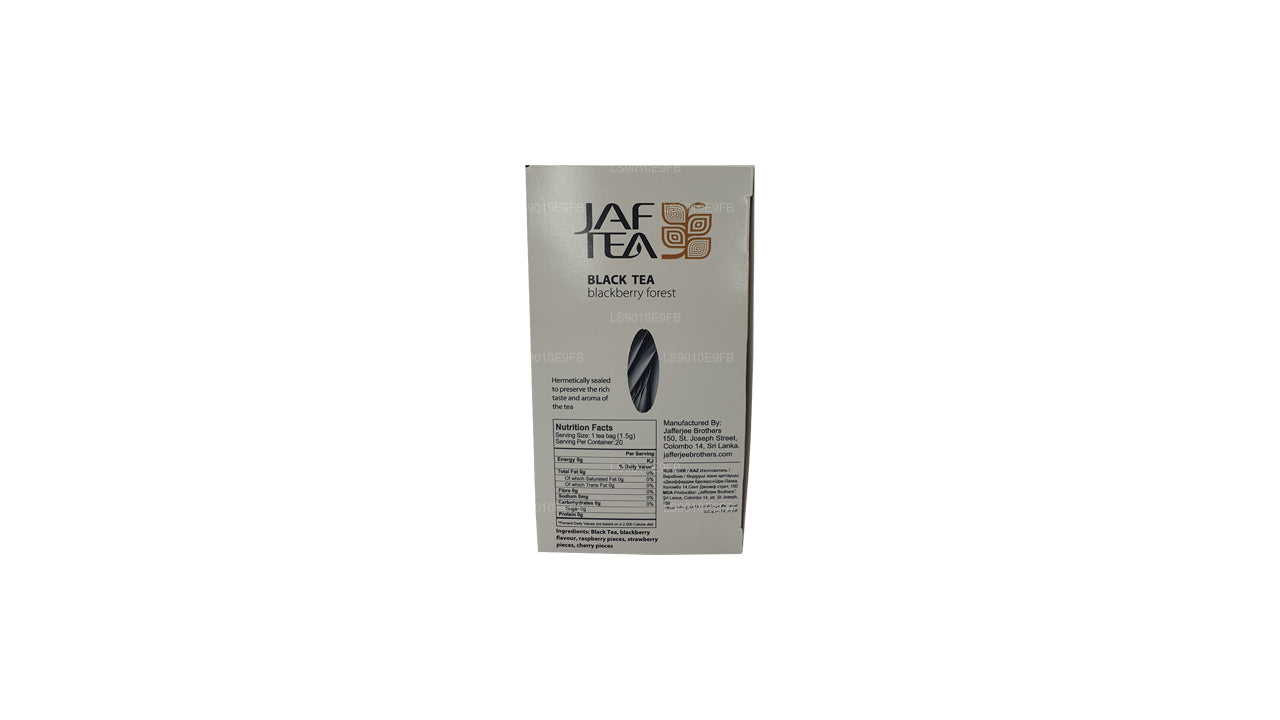 Jaf Tea Pure Fruits Collection 红茶黑莓森林铝箔信封茶包 (30g)