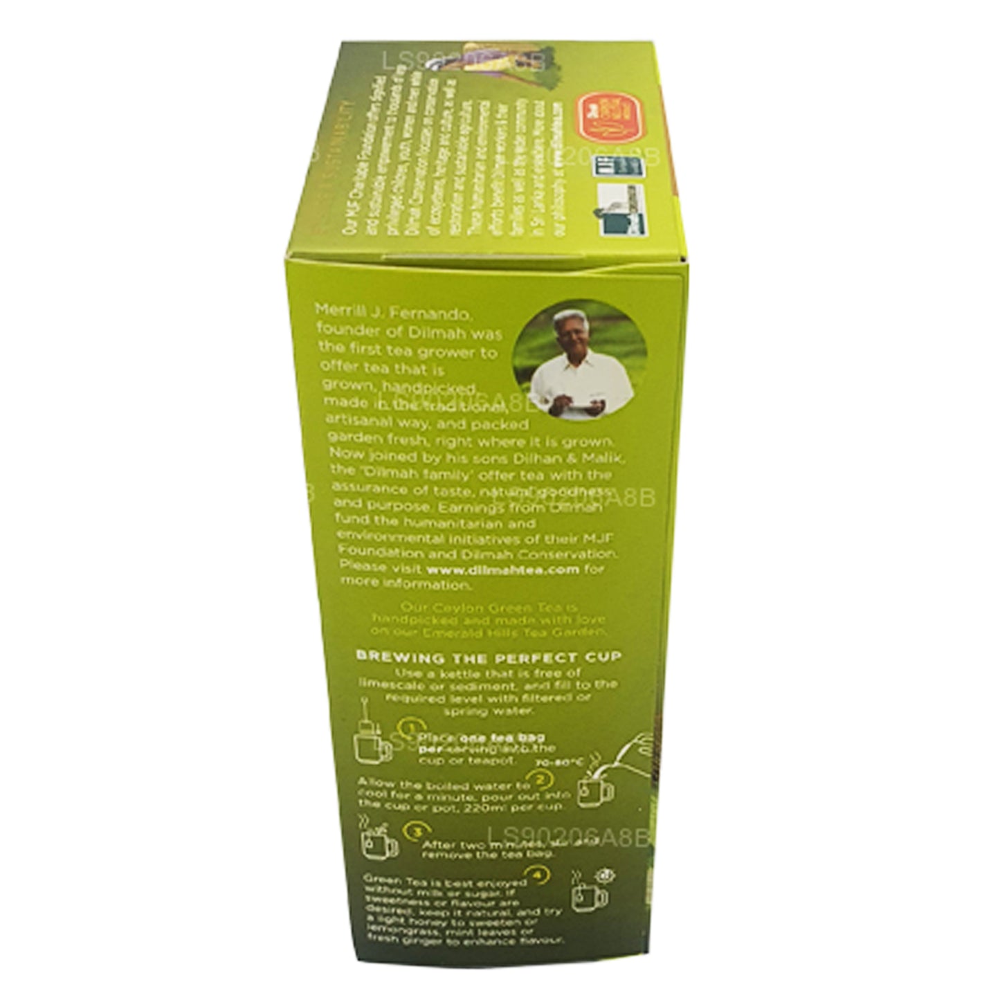 Dilmah Pure Ceylon 绿茶配柠檬草茶 (40 克) 20 个茶包