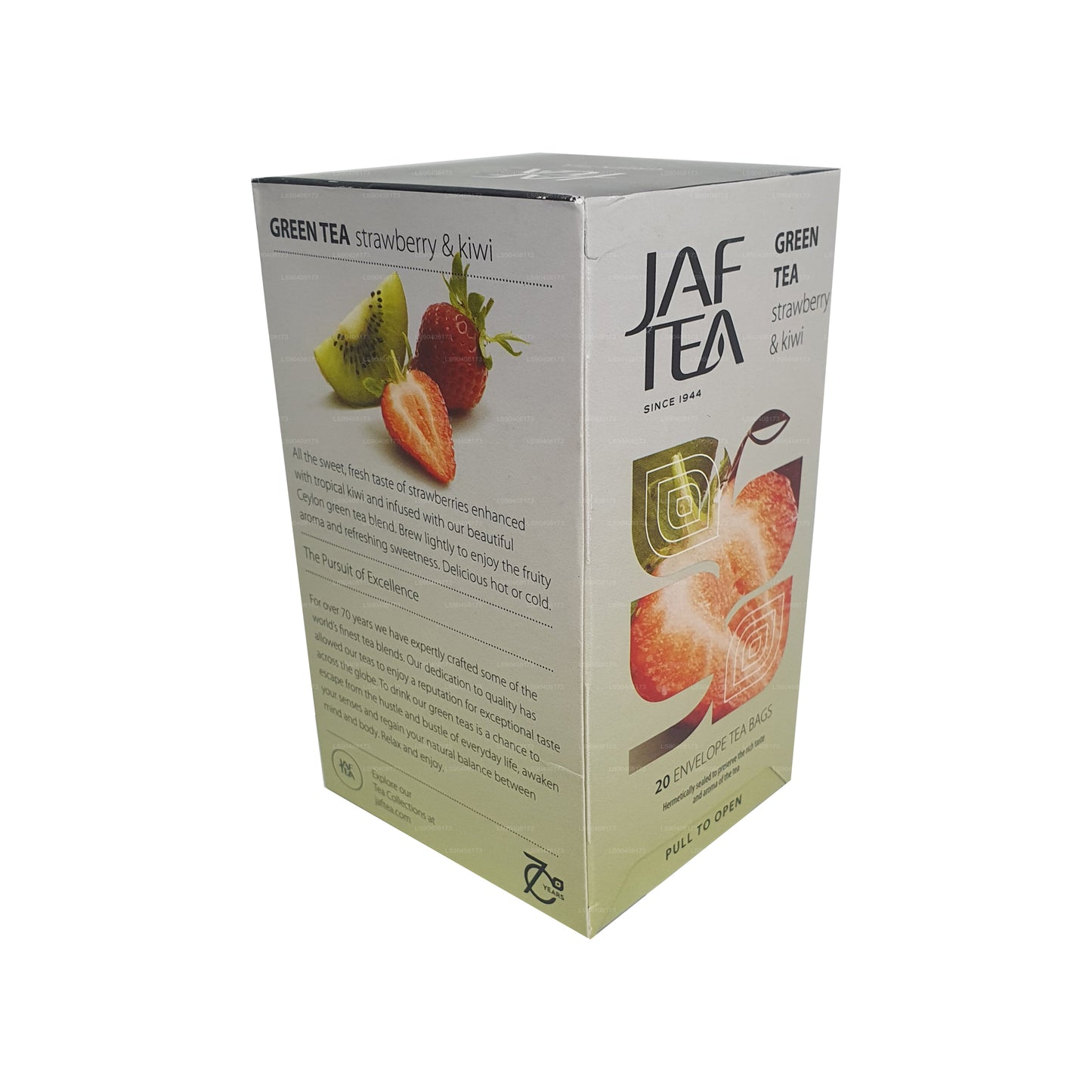 Jaf Tea Pure Green 系列绿茶草莓和奇异果 (40g) 20 个茶包