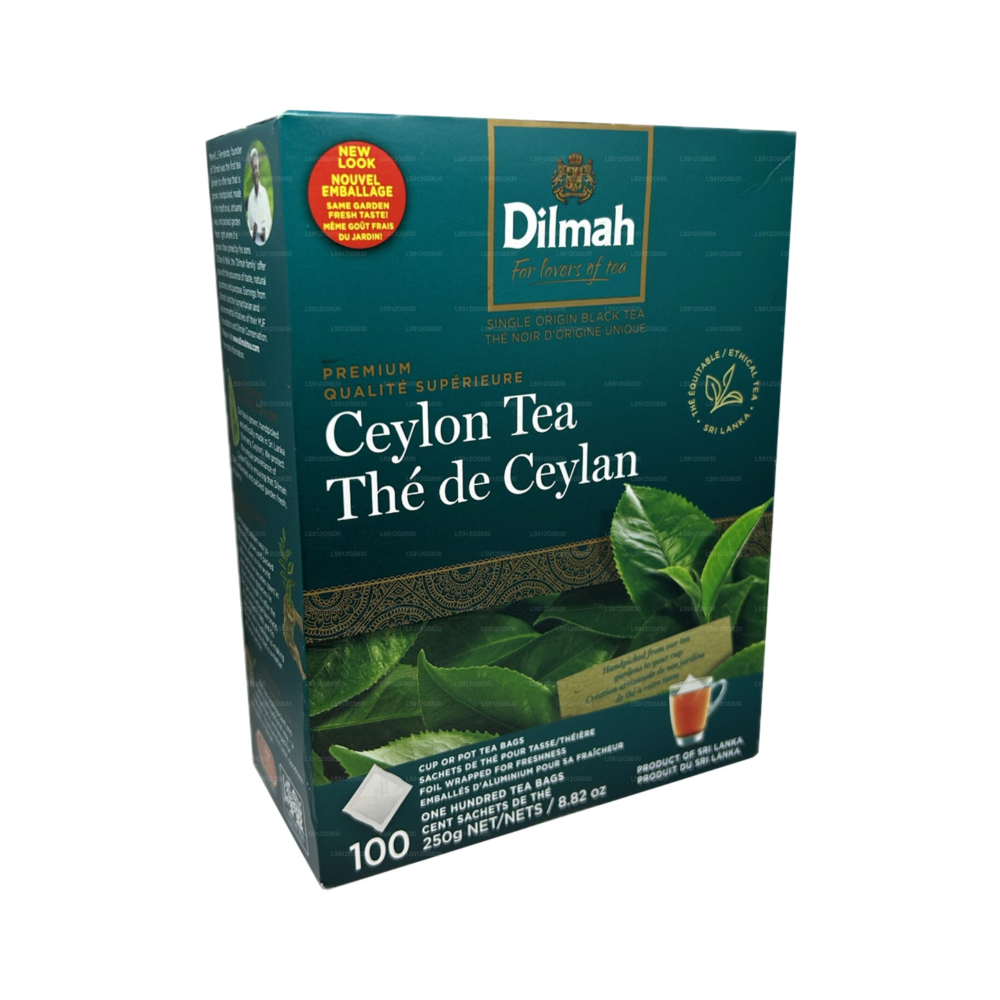 Dilmah Premium 锡兰茶 (250 g) 100 个无标签茶包