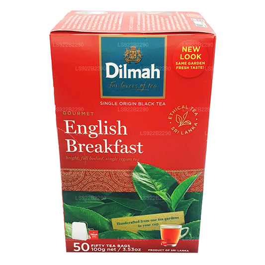 Dilmah 英式早餐茶，50 个茶包（100 克）