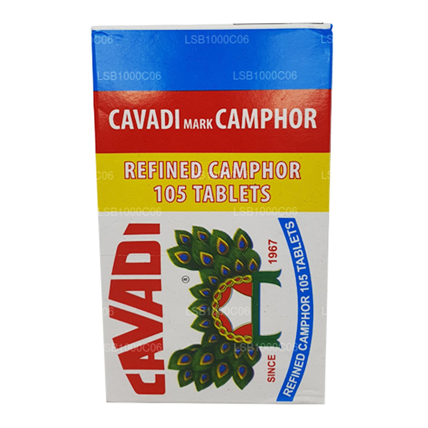 Cavadi Mark Camphor 精制樟脑 105 片剂