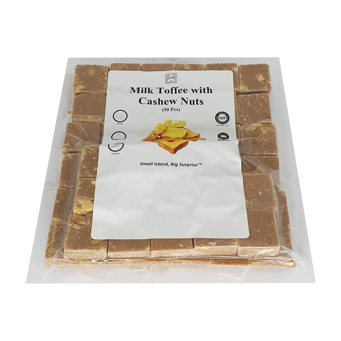 Lakpura 牛奶太妃糖配腰果（50 个）