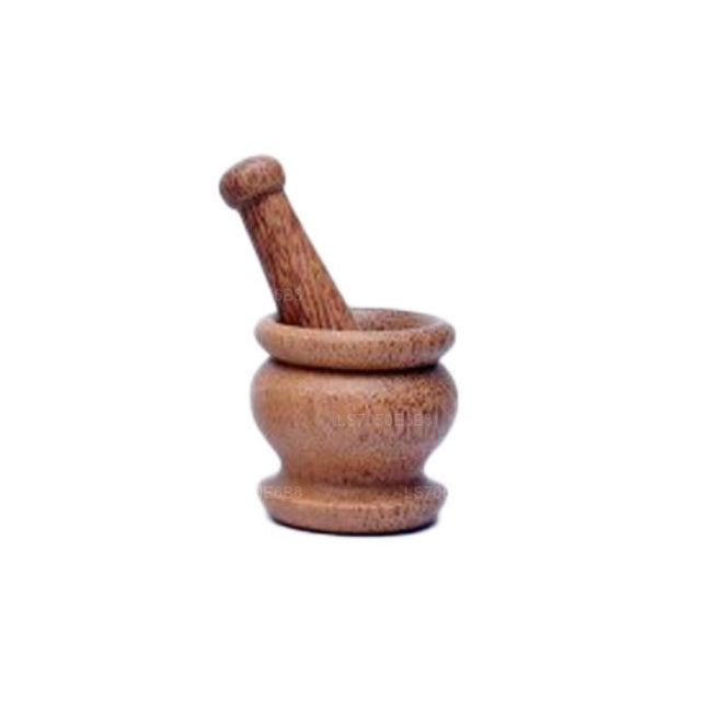 Lakpura Wooden Motar and pestle（Wangediya）高（8 厘米）