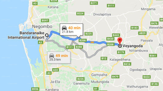 Transfer between Colombo Airport (CMB) and The Covanro, Veyangoda