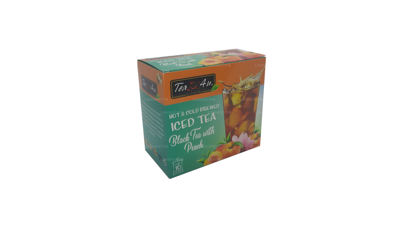 Tea4U Iced Black Tea with Peach 10 Tea Bags (120g)