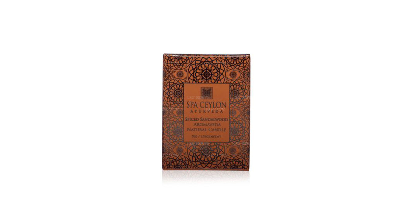 Spa Ceylon Spiced Sandalwood - Aromaveda Natural Candle (50g)