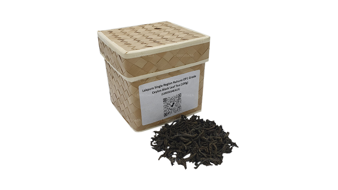 Lakpura Single Region Ruhuna OP1 级锡兰黑叶茶 (100g)
