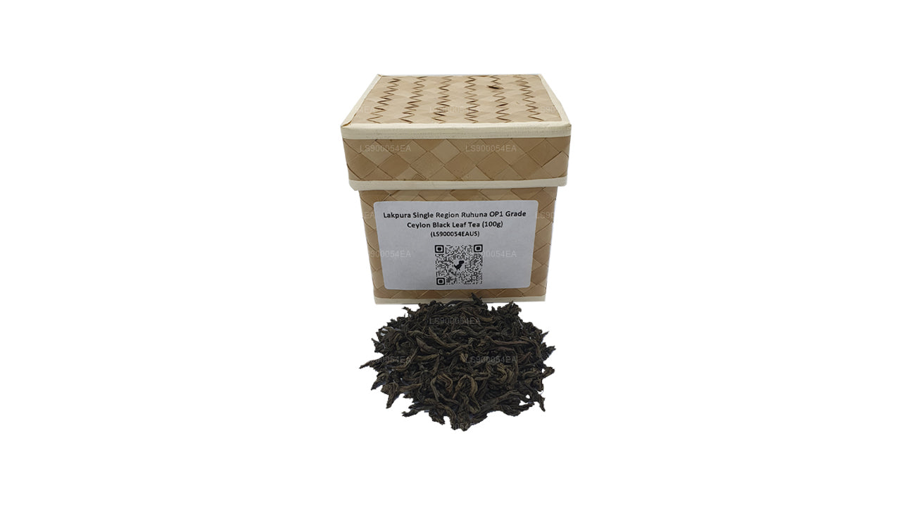 Lakpura Single Region Ruhuna OP1 级锡兰黑叶茶 (100g)