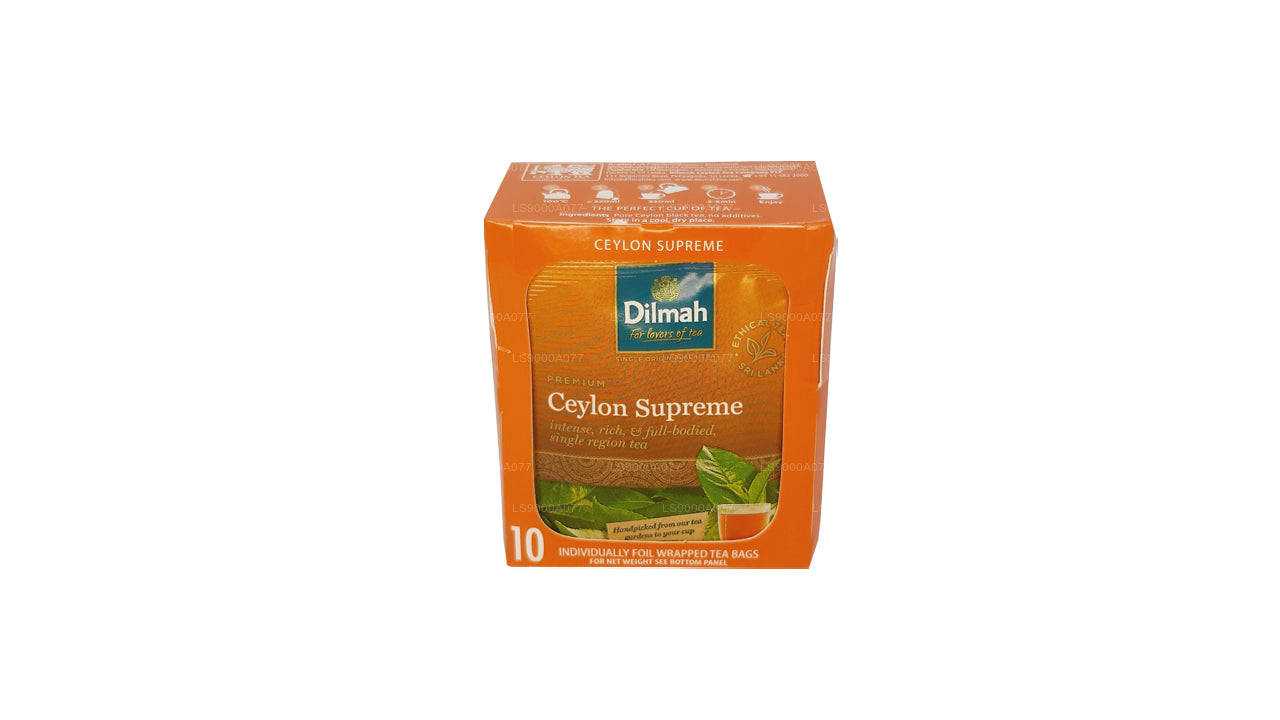Dilmah Ceylon Supreme 10 个茶包 (20 克)