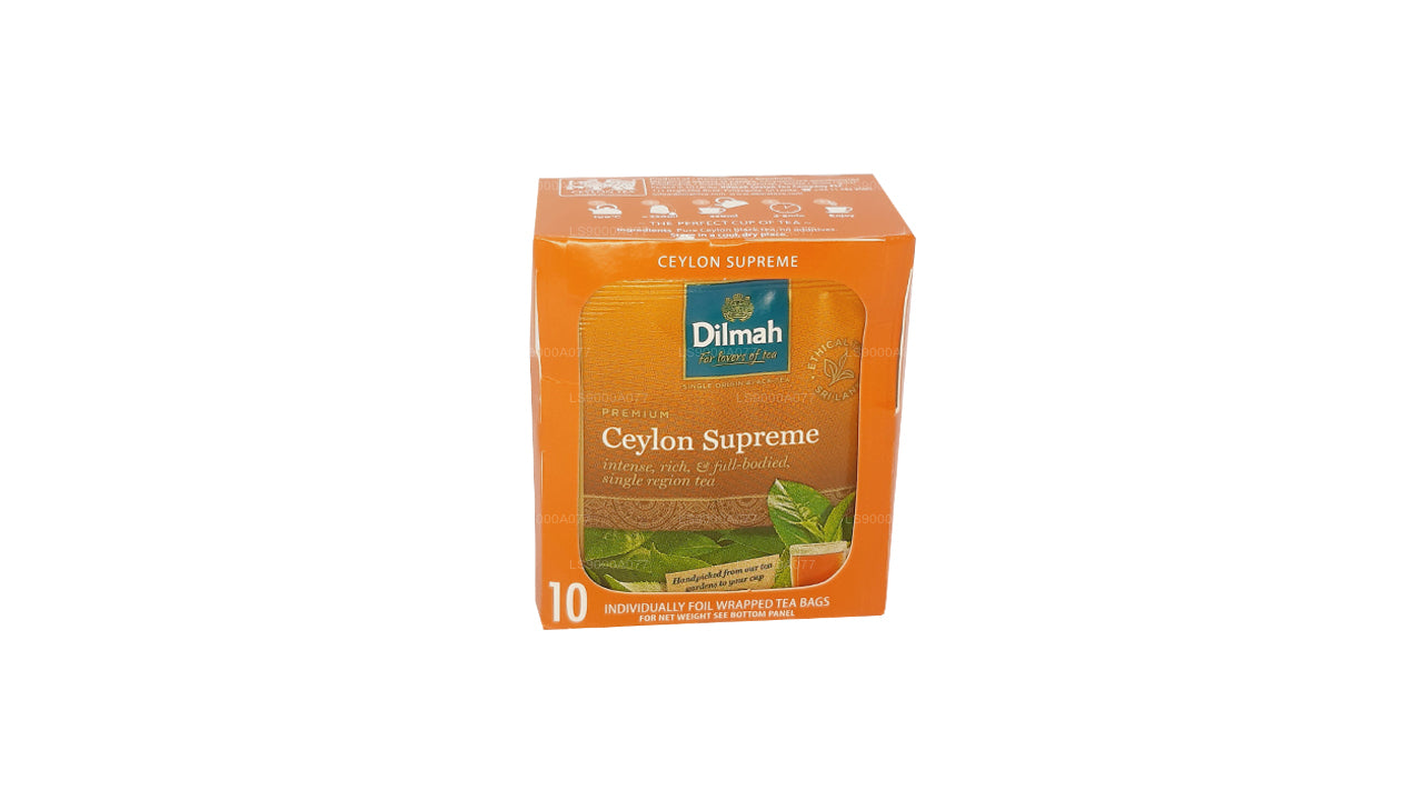 Dilmah Ceylon Supreme 10 个茶包 (20 克)