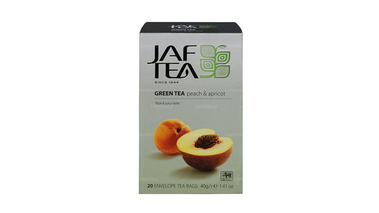 Jaf Tea Pure Green Collection 绿茶桃子和杏子 (40g) 20 个茶包